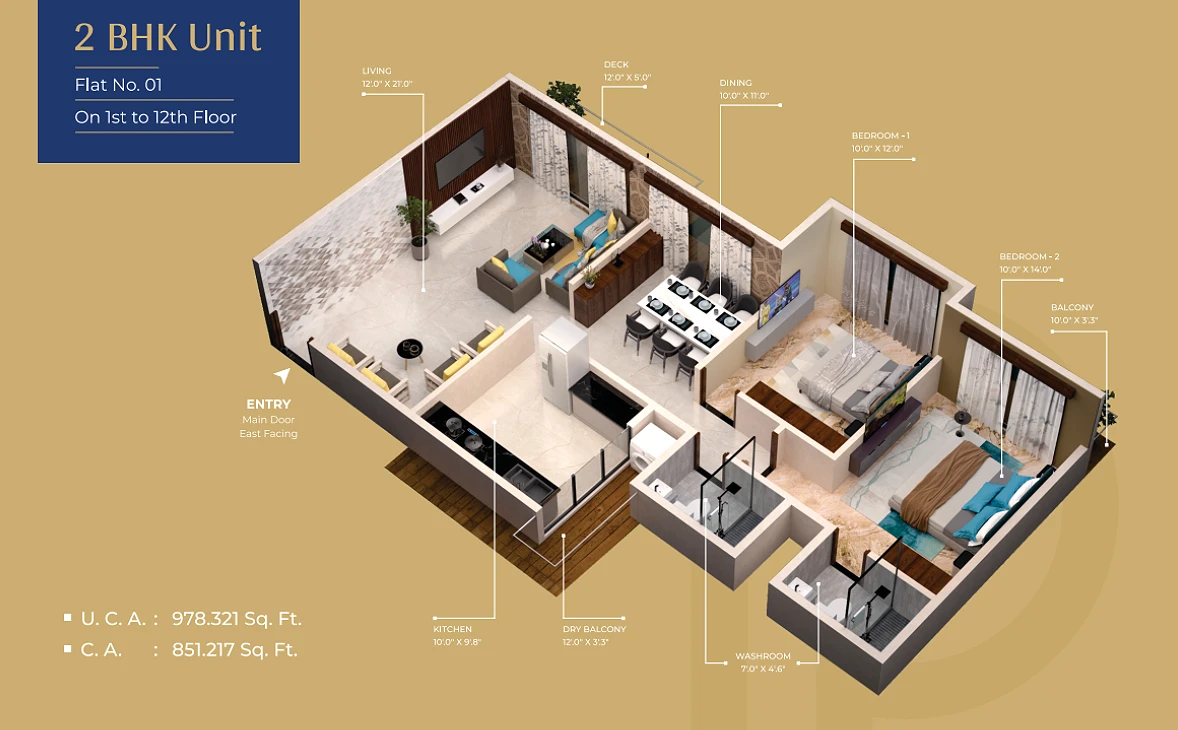 2bhk Unit