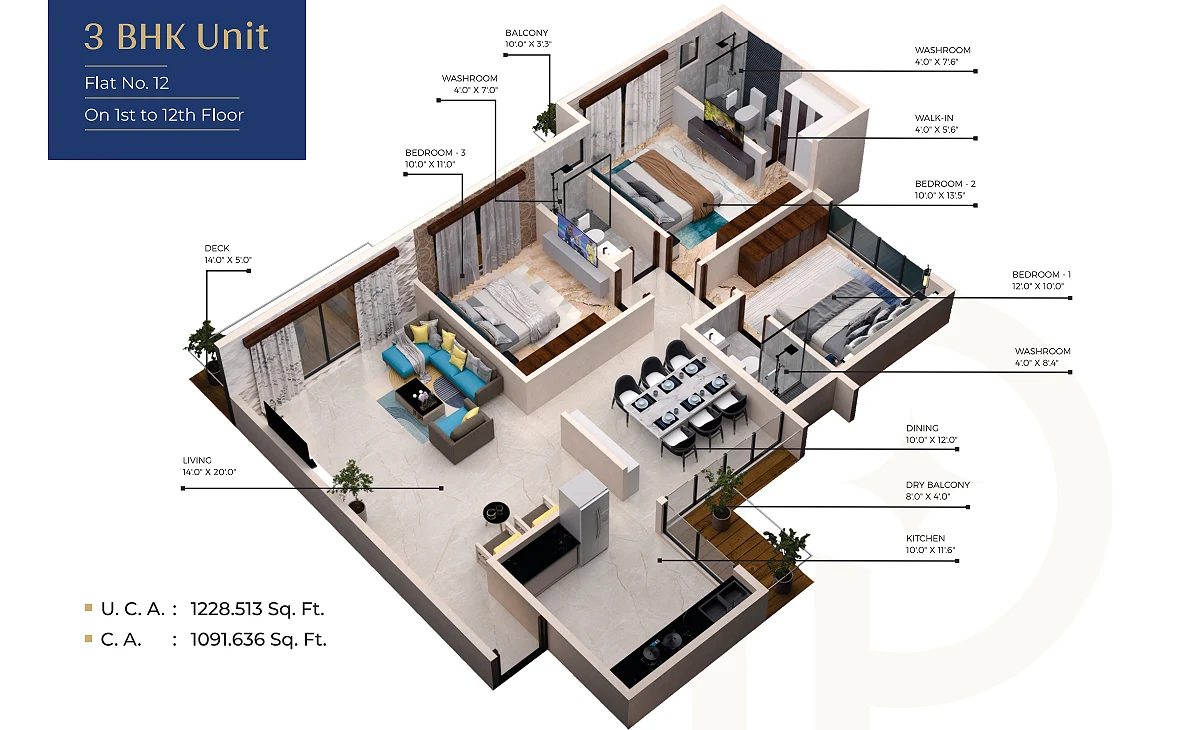3bhk flat12